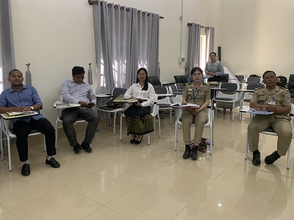 Child safety online training course for Kampong Cham provincial social service workers.