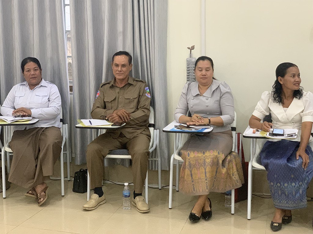 Child safety online training course for Kampong Cham provincial social service workers.