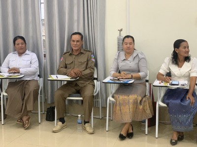 Child safety online training course for Kampong Cham provincial social service workers.